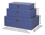 Cosmos Blue Nesting Boxes (Set of 3) - Ornate Home