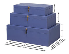Cosmos Blue Nesting Boxes (Set of 3) - Ornate Home