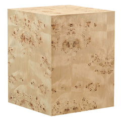 Cosmos Natural 16" Square Burl Wood Side Table - Ornate Home