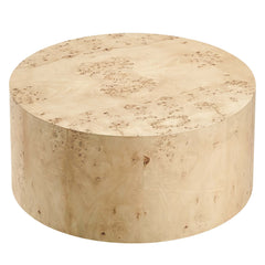 Cosmos Natural 35" Round Burl Wood Coffee Table - Ornate Home