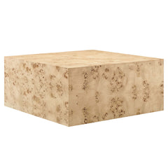 Cosmos Natural 36" Square Burl Wood Coffee Table - Ornate Home