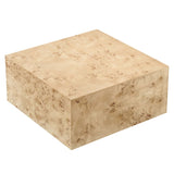 Cosmos Natural 36" Square Burl Wood Coffee Table - Ornate Home