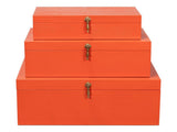 Cosmos Orange Nesting Boxes (Set of 3) - Ornate Home