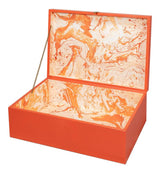 Cosmos Orange Nesting Boxes (Set of 3) - Ornate Home