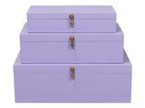 Cosmos Purple Nesting Boxes (Set of 3) - Ornate Home