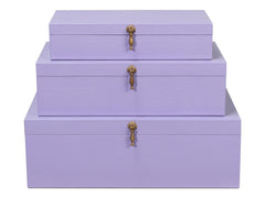 Cosmos Purple Nesting Boxes (Set of 3) - Ornate Home