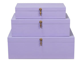 Cosmos Purple Nesting Boxes (Set of 3) - Ornate Home