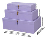Cosmos Purple Nesting Boxes (Set of 3) - Ornate Home