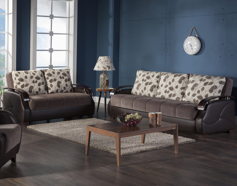 Costa Armony Brown Living Room Set / 2pc - Ornate Home