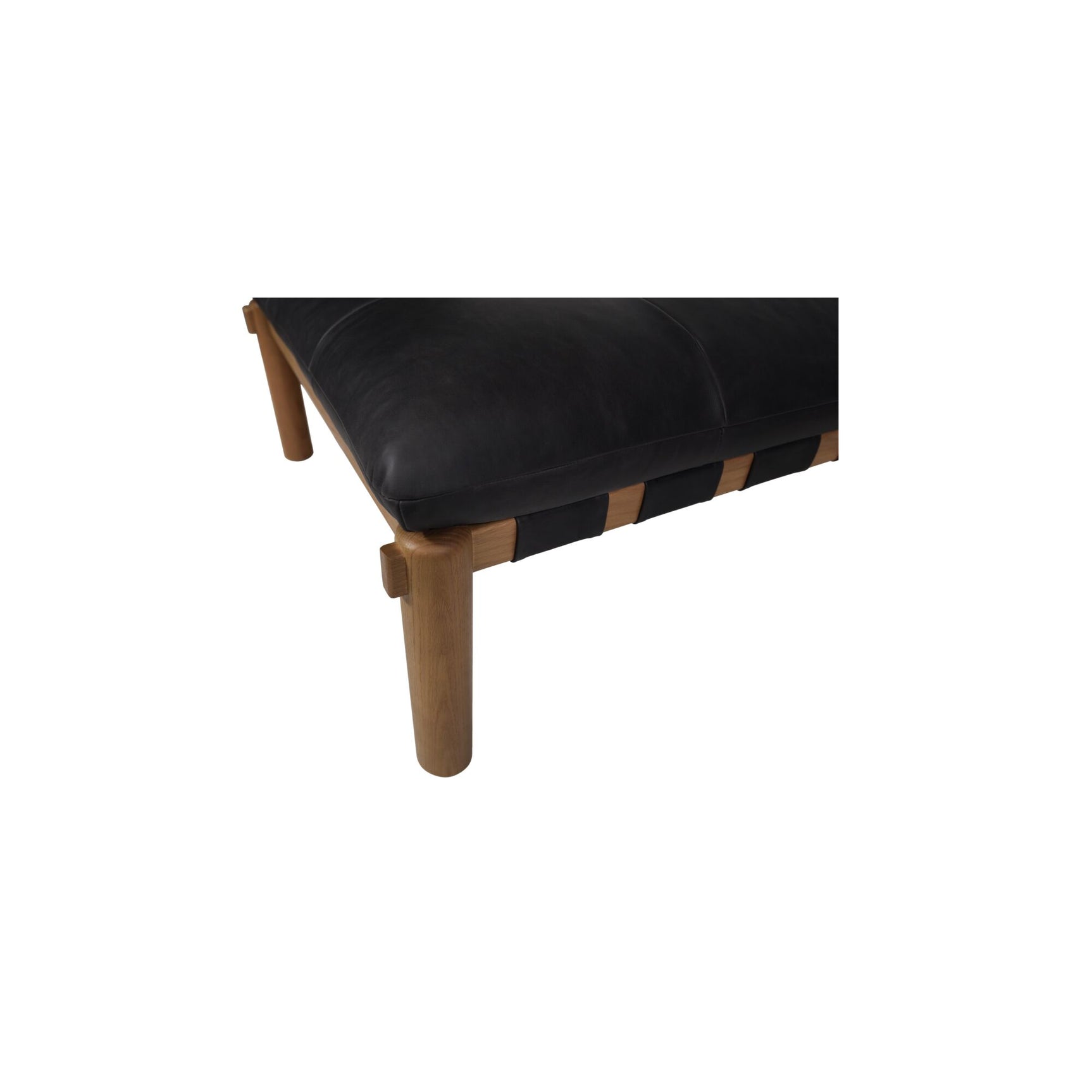 Costello Black Ottoman - Ornate Home
