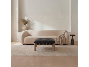 Costello Black Ottoman - Ornate Home