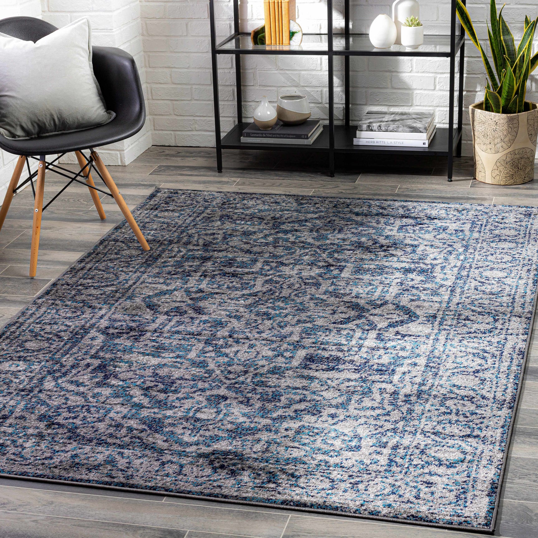 Costigan Traditional Navy Rug - Ornate Home