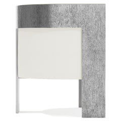 Cosway White/Cream/Grey Leather Chair - Ornate Home