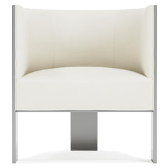 Cosway White/Cream/Grey Leather Chair - Ornate Home