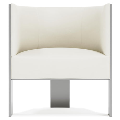 Cosway White/Cream/Grey Leather Chair - Ornate Home