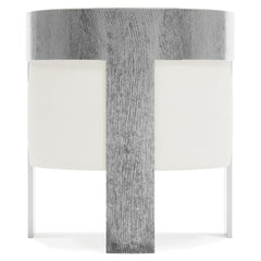 Cosway White/Cream/Grey Leather Chair - Ornate Home