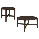 Cota Dark Brown 2-piece Solid Wood Coffee and End Table Set - Ornate Home