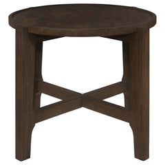 Cota Dark Brown 2-piece Solid Wood Coffee and End Table Set - Ornate Home