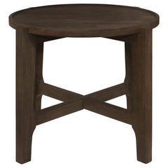 Cota Dark Brown 3-piece Solid Wood Coffee and End Table Set - Ornate Home