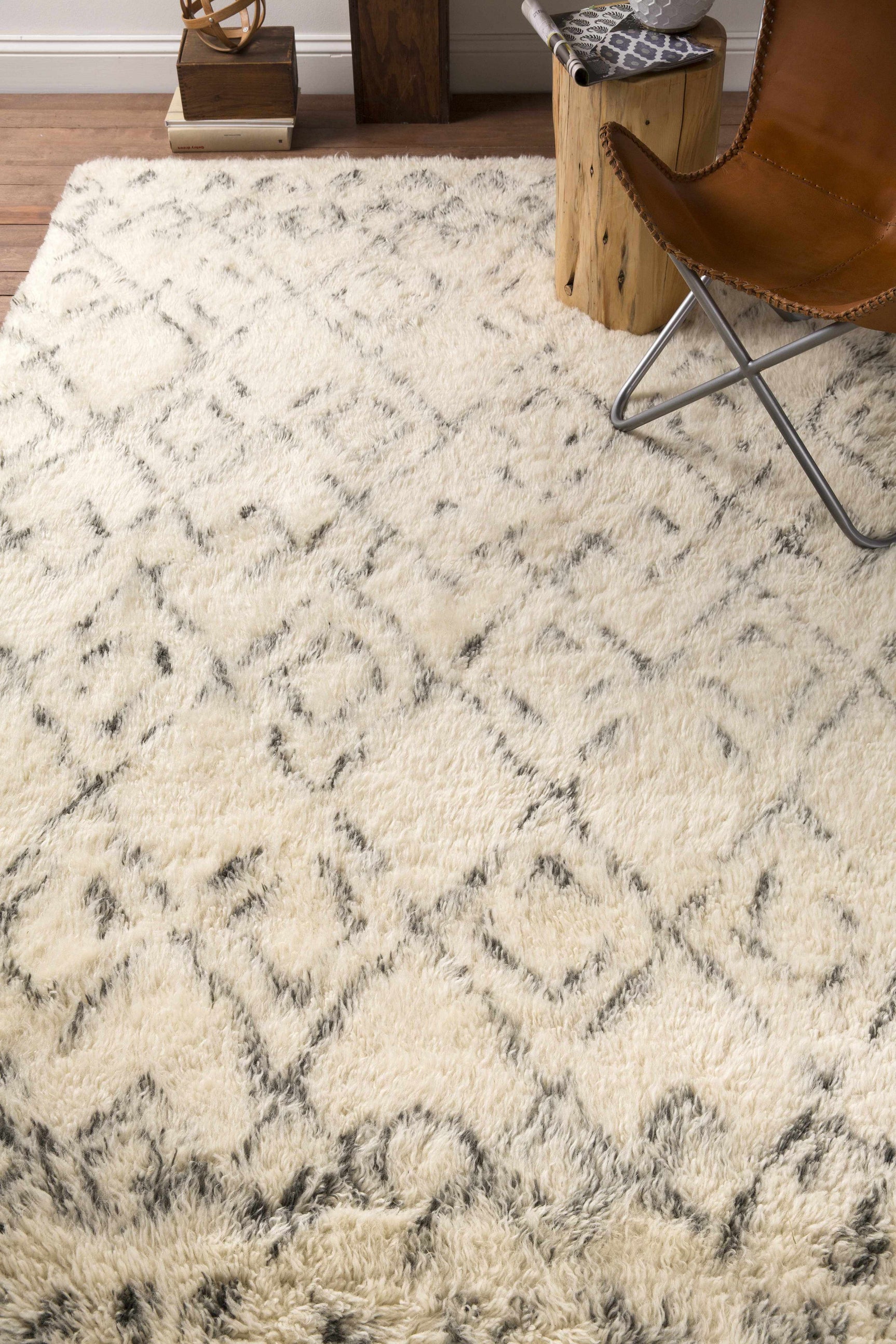 Cotgrave 2x3 Cream Trellis Small Wool Rug - Clearance - Ornate Home