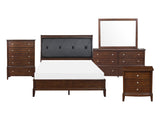 Cotterill Dark Cherry/Black 5-Piece Queen Bedroom Set - Ornate Home