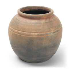 Cotto Brown Weathered Round Terracotta Vase - Ornate Home