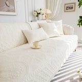 Cotton Quilted Sofa Cover, Non-Slip Couch Protector Fits Backrest, Seat & Armrest - Ornate Home