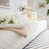 Cotton Quilted Sofa Cover, Non-Slip Couch Protector Fits Backrest, Seat & Armrest - Ornate Home