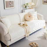 Cotton Quilted Sofa Cover, Non-Slip Couch Protector Fits Backrest, Seat & Armrest - Ornate Home