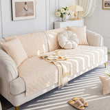 Cotton Quilted Sofa Cover, Non-Slip Couch Protector Fits Backrest, Seat & Armrest - Ornate Home