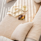 Cotton Quilted Sofa Cover, Non-Slip Couch Protector Fits Backrest, Seat & Armrest - Ornate Home