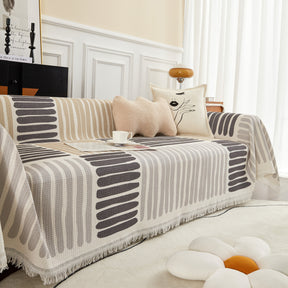 Cotton Sofa Blanket Cover, Throw Blanket Couch Protector, Extra Large Blanket to Cover Couch - Ornate Home