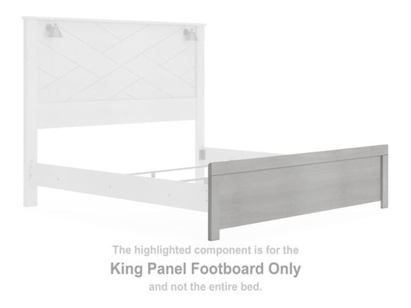 Cottonburg Light Gray King Panel FB   B1192-56 - Ornate Home