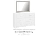 Cottonburg Light Gray/White Bedroom Mirror - Ornate Home