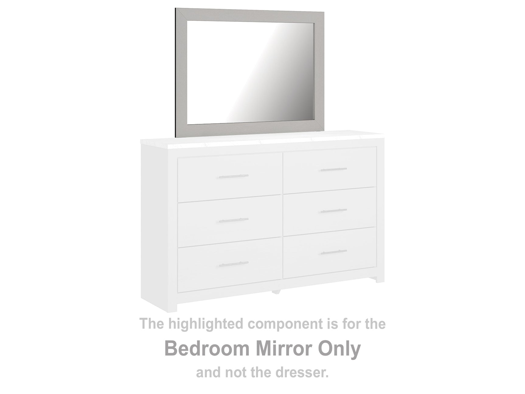 Cottonburg Light Gray/White Bedroom Mirror - Ornate Home