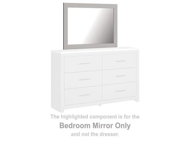 Cottonburg Light Gray/White Bedroom Mirror - Ornate Home
