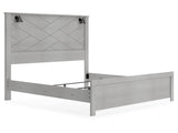 Cottonburg Light Gray/White King Panel Bed - Ornate Home
