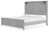 Cottonburg Light Gray/White King Panel Bed - Ornate Home