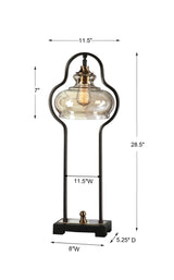 Cotulla Aged Black Desk Lamp - Ornate Home
