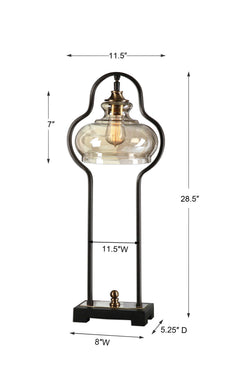 Cotulla Aged Black Desk Lamp - Ornate Home