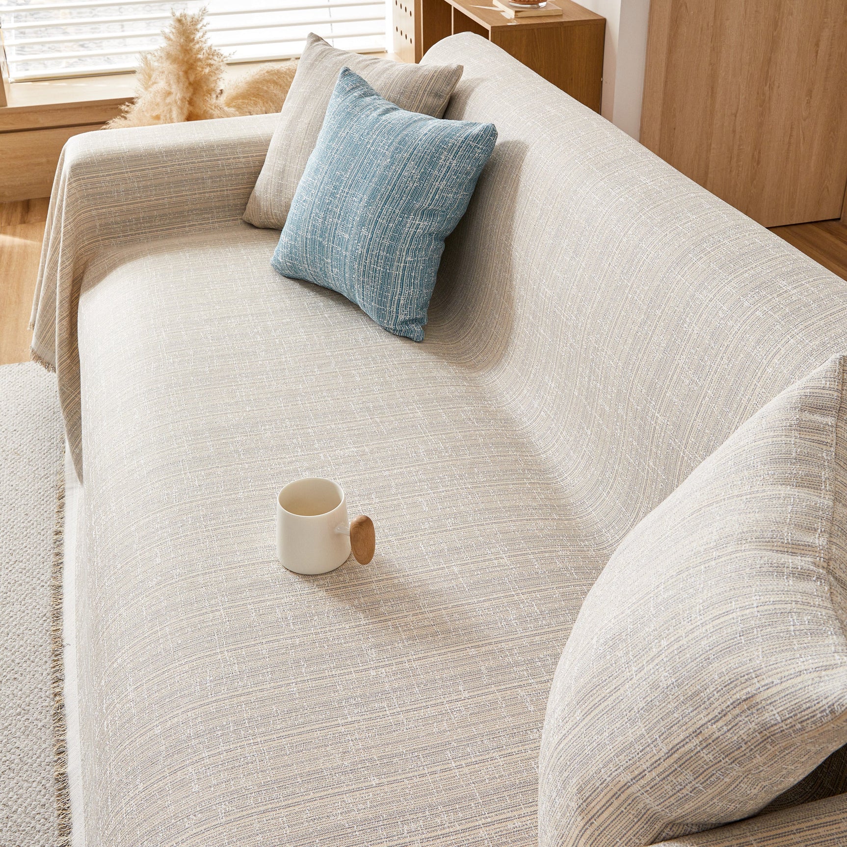Couch Cover Blanket Couch Covers for Most Shape Sofas Washable Durable Sofa Throw Cover with Tassels - Ornate Home