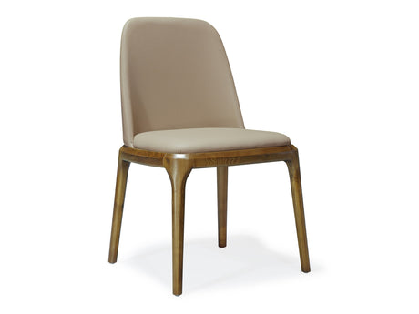 Courding Dining Chair in Tan and Walnut - Ornate Home