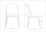 Courding Dining Chair in Tan and Walnut - Ornate Home