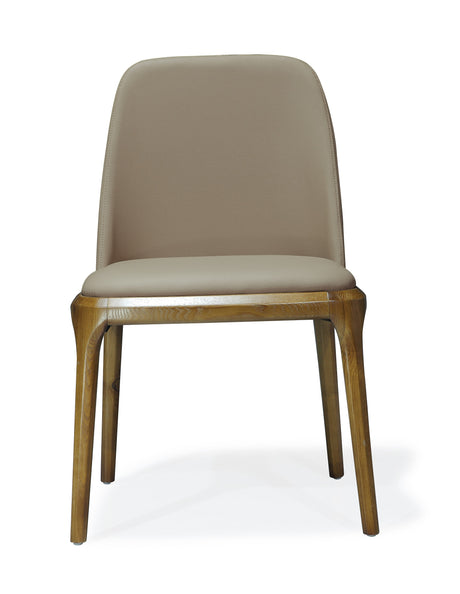 Courding Dining Chair in Tan and Walnut (set of 2) - Ornate Home