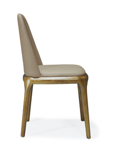 Courding Dining Chair in Tan and Walnut (set of 2) - Ornate Home