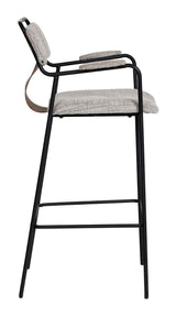 Couva Gray Tweed Barstool (Set of 2) - Ornate Home