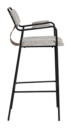 Couva Gray Tweed Barstool (Set of 2) - Ornate Home