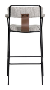 Couva Gray Tweed Barstool (Set of 2) - Ornate Home