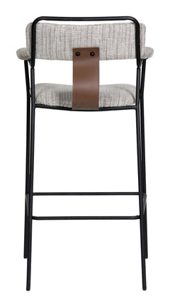 Couva Gray Tweed Barstool (Set of 2) - Ornate Home