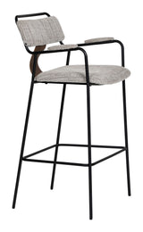 Couva Gray Tweed Barstool (Set of 2) - Ornate Home